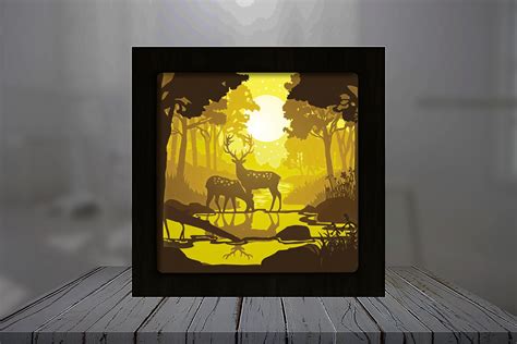 136+ Layered Paper Light Box -  Shadow Box SVG Printable