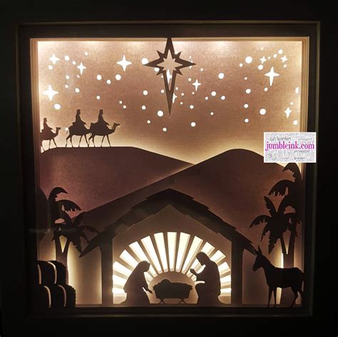 97+ Download Nativity Shadow Box Svg Free -  Best Shadow Box SVG Crafters Image