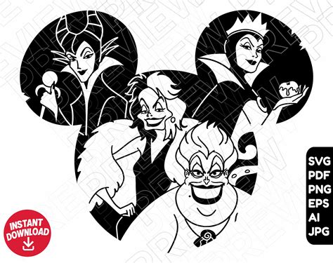 Disney Villain Silhouette SVG Disney Villain Silhouette SVG: Unleash The Magic Of Evil