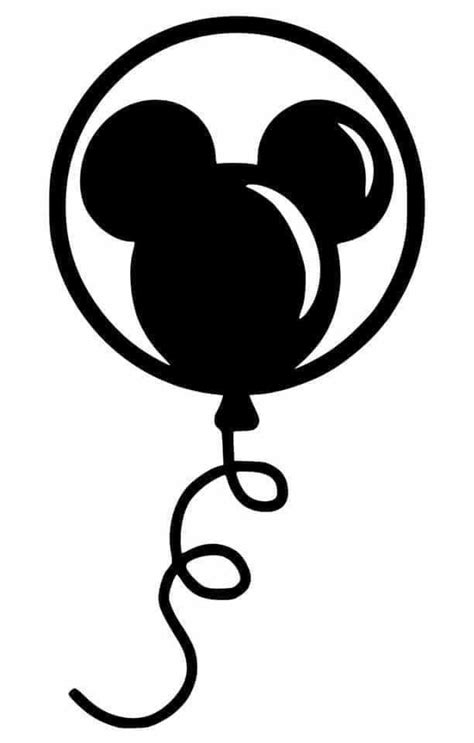 Mickey Balloon SVG Mickey Balloon SVG: Elevate Your Designs With Iconic Disney Charm