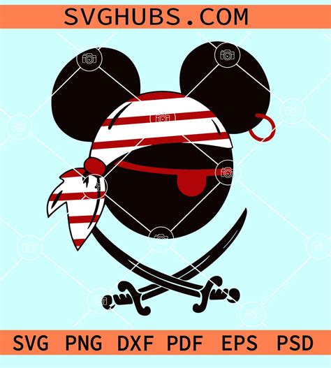 Mickey Mouse Pirate SVG Mickey Mouse Pirate SVG: Avast