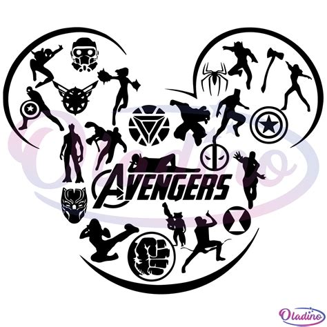 Marvel Mickey Head SVG Marvel Mickey Head SVG: A Fusion Of Iconic Characters