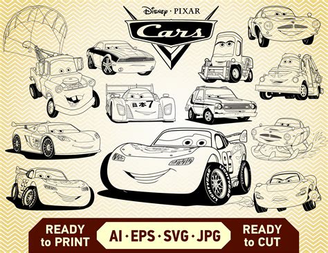 Disney Cars SVG Disney Cars SVG: Unleash The Magic Of Pixar's Beloved Franchise