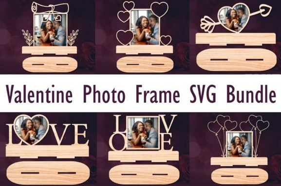 Laser Cut Valentine Photo Frame